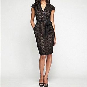 Black lace and sequin dress by Alex Evenings
